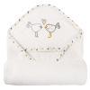 Obrazek BabyMatex Kąpielowe okrycie niemowlęce MAXIplus BIRDS 100x100, białe