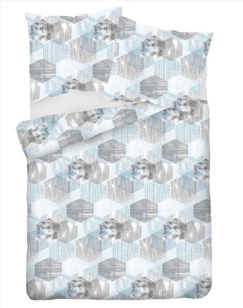Obrazek Matex Pościel satynowa EXCLUSIVE 160x200, 70x80 wzór sześciokąty