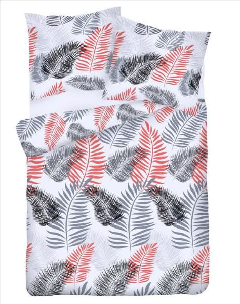 Obrazek Matex Pościel satynowa EXCLUSIVE 160x200, 70x80 czerwono-czarne liście