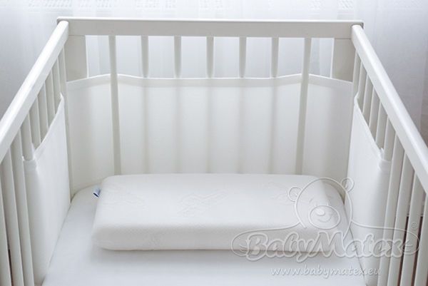 Obrazek BabyMatex Ochraniacz do łóżeczka BUMP AIR 180, biały