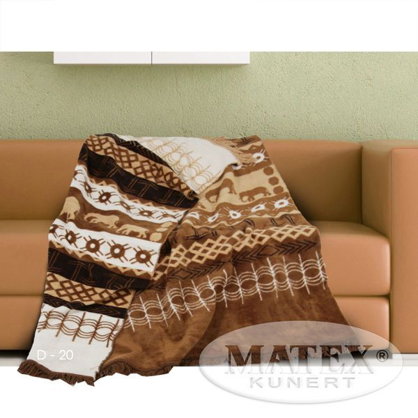 Picture of Cotton woven blanket MORENO with tassels 150x200