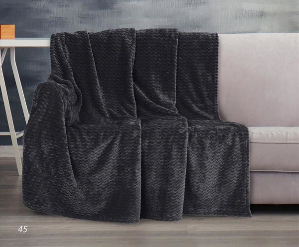 Picture of Koc ZIG-ZAG, rozm. 150x200 cm ( Minky Wave )