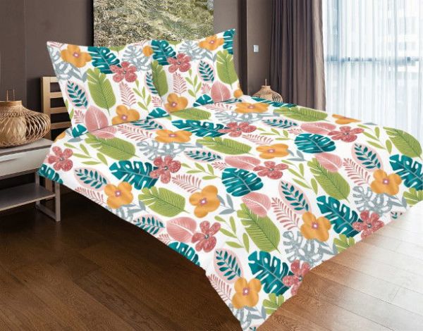 Obrazek Matex Pościel satynowa EXCLUSIVE 220x200, 70x80 wzór wiosenne kwiaty