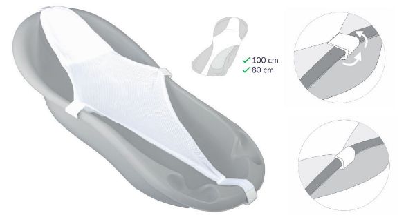 Obrazek BabyMatex Hamak 2 do wanienki, biały