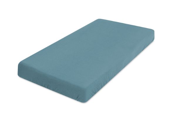 Obrazek BabyMatex Prześcieradło MUSLIN z gumą 60x120,  morskie