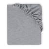 Obrazek BabyMatex Prześcieradło MUSLIN z gumą 60x120, ciemno szare