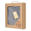 Obrazek BabyMatex Prześcieradło MUSLIN z gumą 60x120, ciemno szare