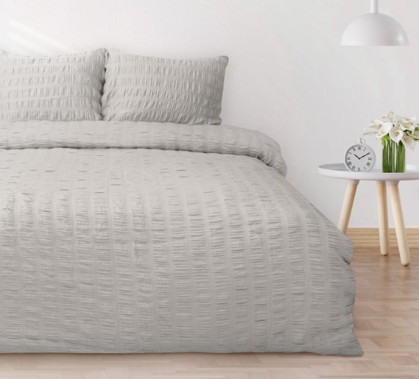Picture of Matex Pościel SATYNA GOFROWANA 160x200 + 2x70x80 | srebrna