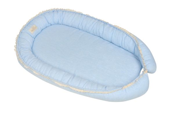 Obrazek BabyMatex Gniazdko PRESTIGE LINEN 55x80cm, niebieskie