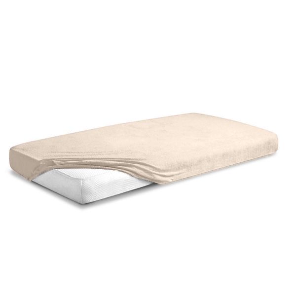 Picture of Matex Prześcieradło frotte z gumą 110/120x190/200 PREMIUM, jasno beżowe