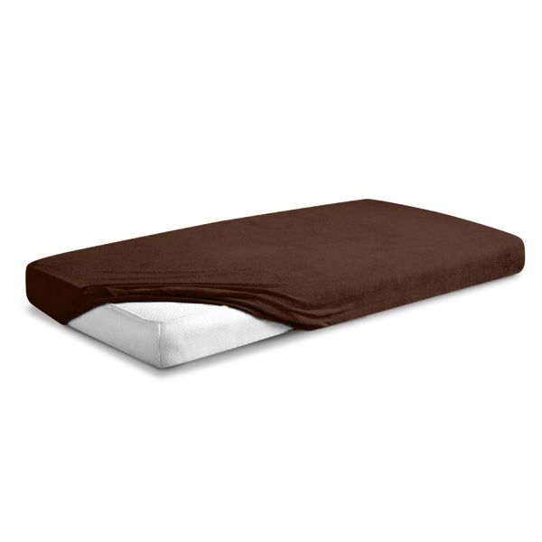 Picture of Matex Prześcieradło frotte z gumą 110/120x190/200 PREMIUM, brązowe