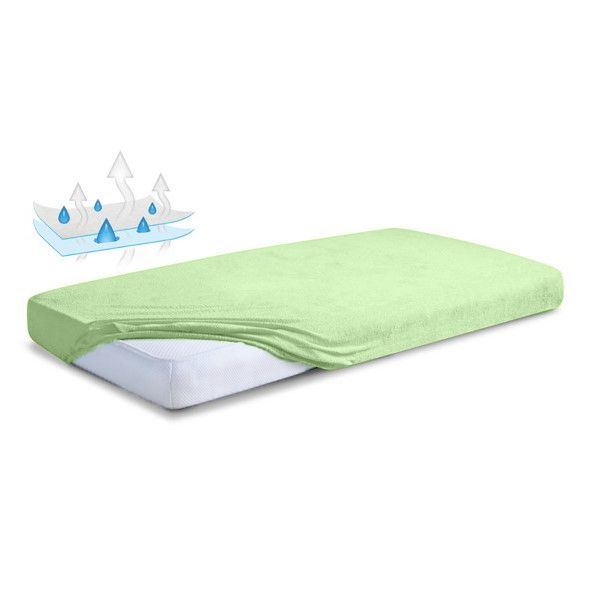 Obrazek Matex Podkład higieniczny Prześcieradło Nieprzemakalne FROTTE 160x200x20, zielone