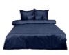 Picture of Matex Pościel adamaszkowa 220x200, 70x80 granatowa z paskiem 1 cm