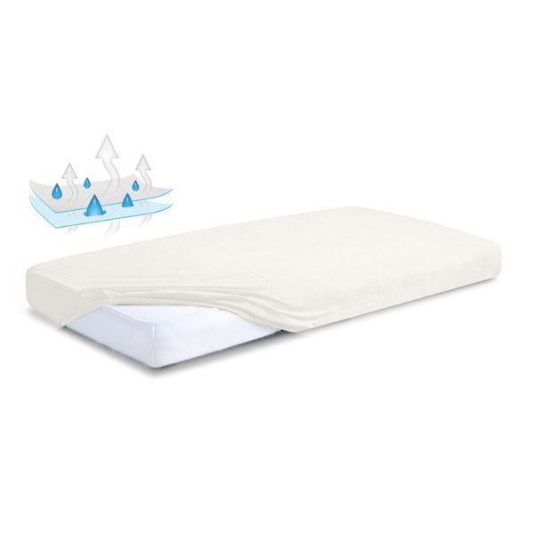 Picture of BabyMatex Podkład higieniczny, prześcieradło nieprzemakalne z gumką FROTTE 60x120 cm, ecru