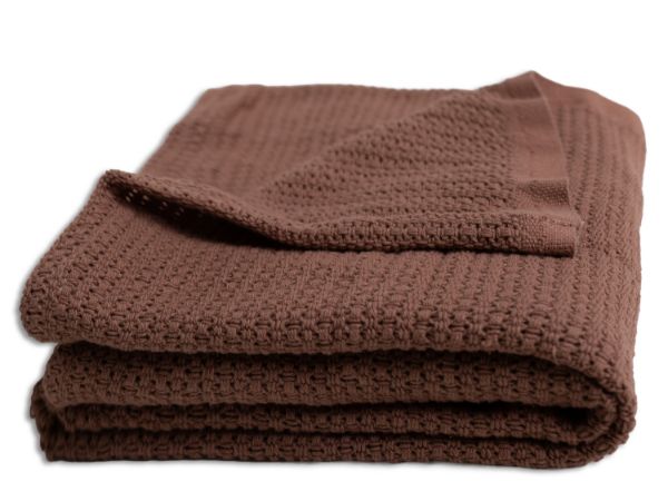 Obrazek BabyMatex Kocyk dla dziecka LILY bawełniany 75x100, brązowy