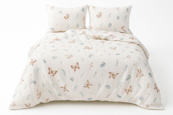 Obrazek Matex Pościel muślinowa 160x200,70x80, wzorzysta, motyw - Motyl