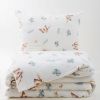 Picture of Pościel bawełniana MUŚLINOWA dr(220x200-1,70x80-2) - Motyl