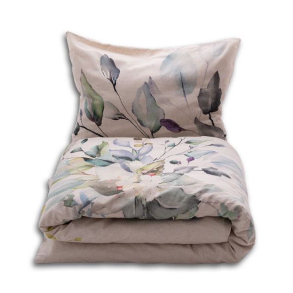 Picture of 	Matex Pościel lniana LINEN drukowana 160x200+30, 2 x 70x80+20. motyw: Burza kwiatów
