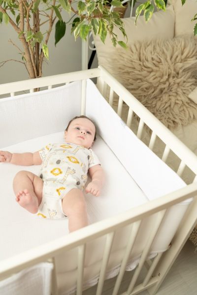 Obrazek Ochraniacz do łóżeczka BUMP AIR MUSLIN 180x30cm