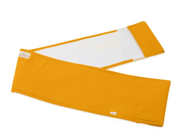 Obrazek BabyMatex Ochraniacz do łóżeczka BUMP AIR MUSLIN 180x30cm, pomarańczowy