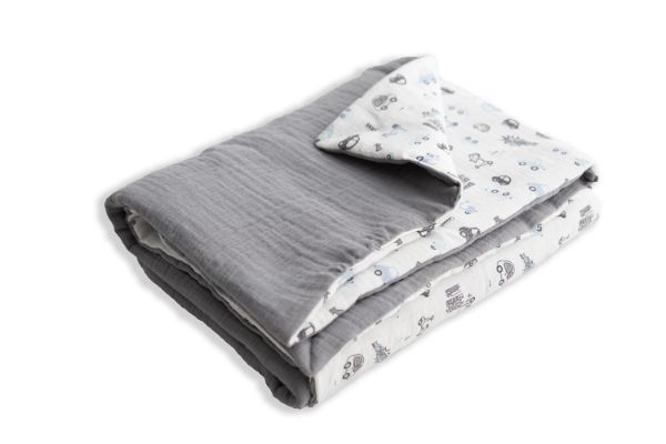 Obrazek BabyMatex Kocyk dla dziecka MUSLIN DESIGN, 75x100cm, ecru