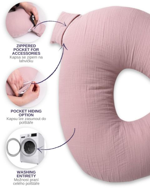 Obrazek Poduszka pozycjonująca miniRELAX MUSLIN, dł.150