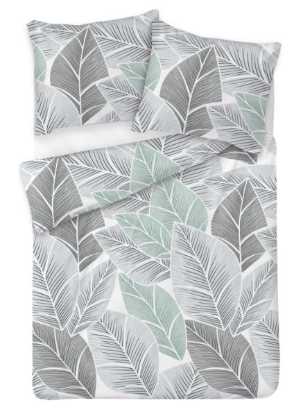 Picture of Matex Pościel satynowa EXCLUSIVE 160x200, 70x80 z motywem liści