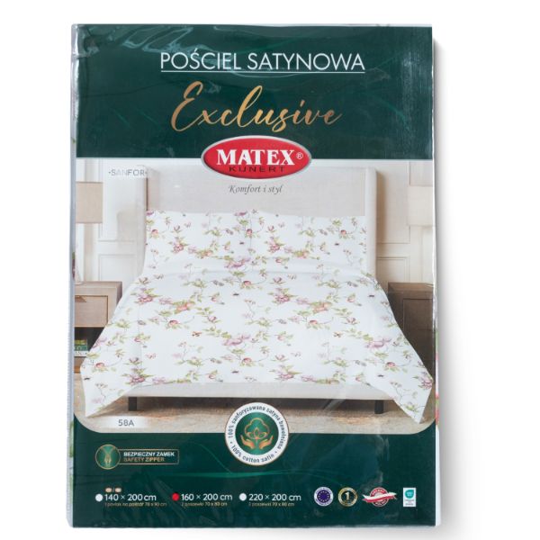 Obrazek Pościel satynowa EXCLUSIVE (160x200-1,70x80-2)