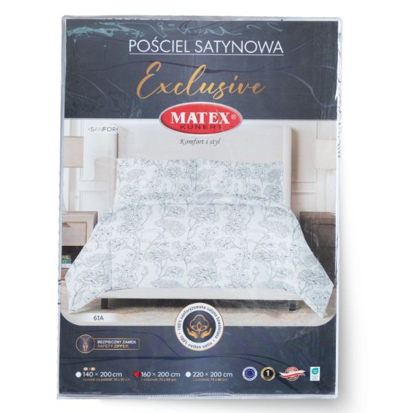 Obrazek Pościel satynowa EXCLUSIVE (160x200-1,70x80-2)