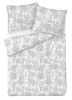 Obrazek Matex Pościel satynowa EXCLUSIVE 160x200, 70x80 szare kwiaty