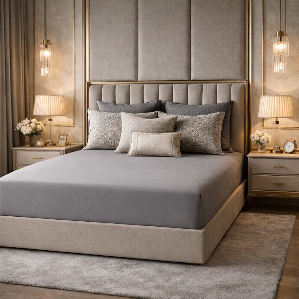 Picture of Matex Prześcieradło jersey z lycrą 150/160x190/200, ciemno szare