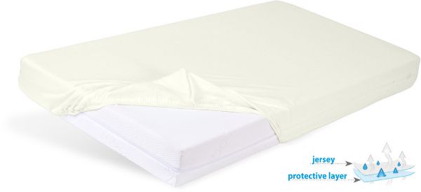 Obrazek BabyMatex Podkład higieniczny Prześcieradło Nieprzemakalne JERSEY 70x140, ecru