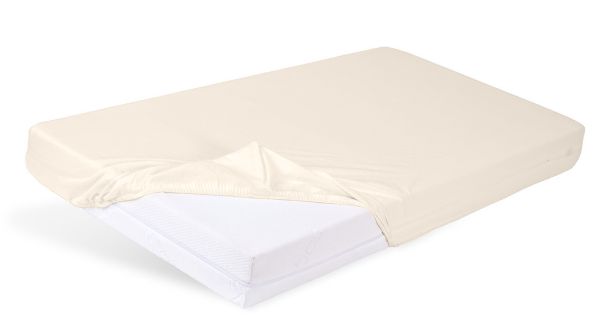 Obrazek Matex Prześcieradło Jersey z lycrą 150/160x190/200x30 kremowe