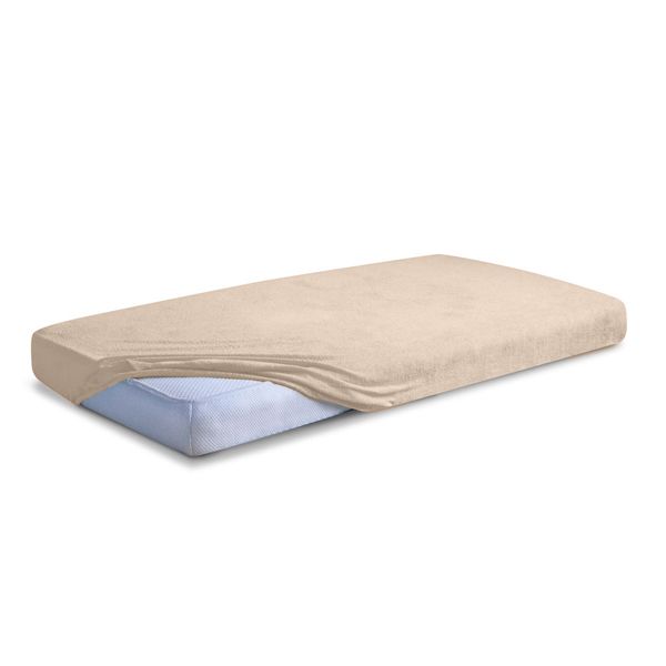 Obrazek Matex Prześcieradło frotte CLASSIC z gumą, 120x200 cm, beżowe
