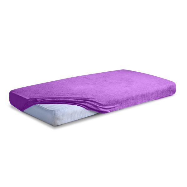 Obrazek Matex Prześcieradło frotte CLASSIC z gumą, 120x200 cm, ciemno fioletowe