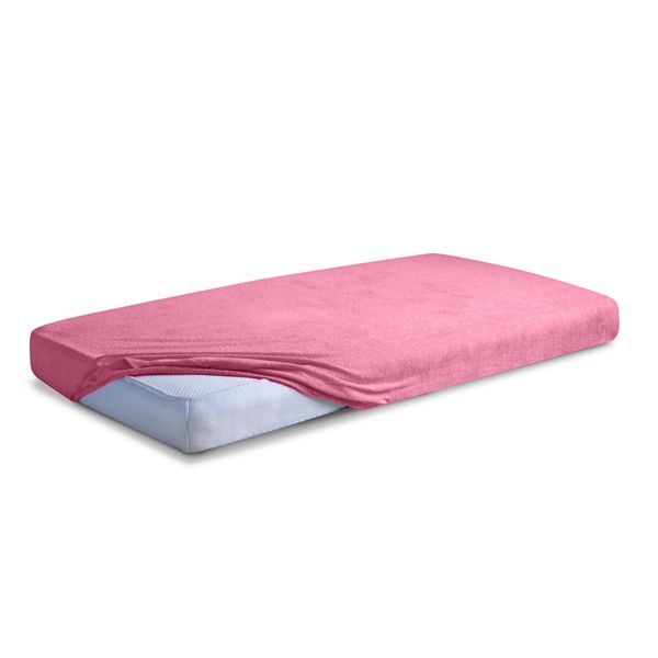 Obrazek Matex Prześcieradło frotte CLASSIC z gumą, 120x200 cm, różowe