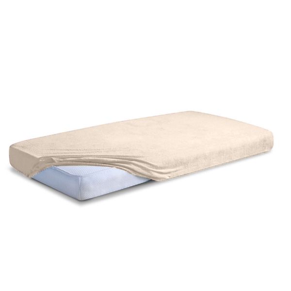 Obrazek Matex Prześcieradło frotte CLASSIC z gumą, 140x200 cm, jasno beżowe