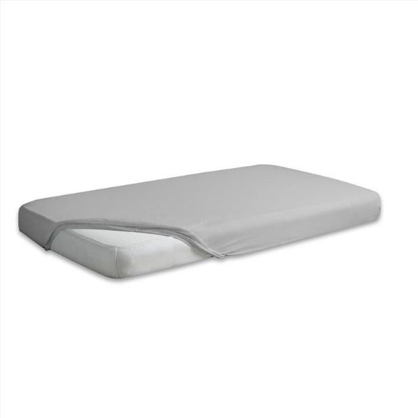 Obrazek Matex Prześcieradło jersey z gumą 180/190x190/200, jasno szare