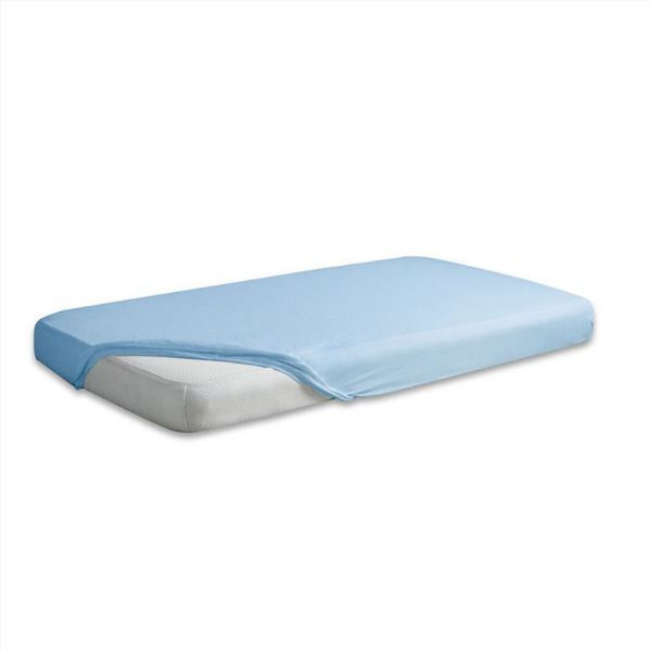 Obrazek Matex Prześcieradło jersey z gumą 210/220x190/200, niebieskie