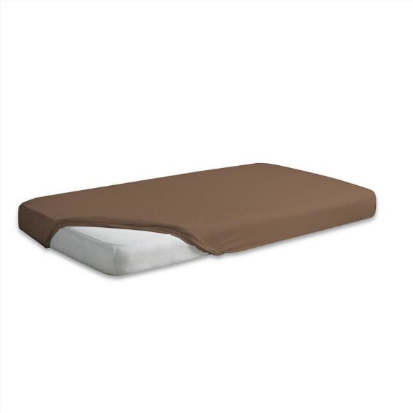 Obrazek Matex Prześcieradło jersey z gumą 210/220x190/200, brązowe