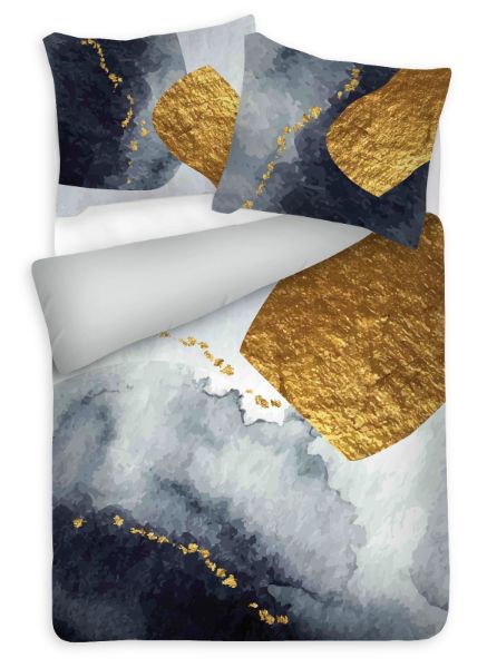 Obrazek Pościel z satyny bawełnianej PRESTIGE (220x200-1,70x80-2), Akwarelowa geometria