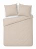 Obrazek Matex Pościel lniana LINEN jednobarwna 160x200, 2 x 70x80 + 20, jasno beżowa